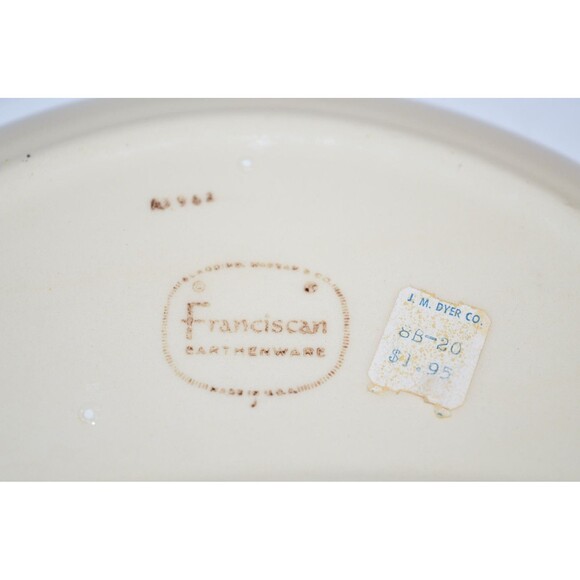 Vtg Franciscan Desert Rose Crescent Bone Dish Side Plate Gladding McBean USA - Picture 3 of 6